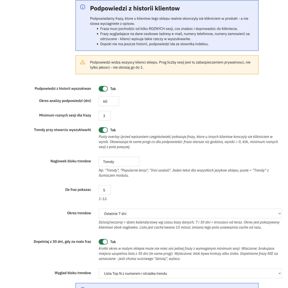 Moteur de recherche avec tolérance aux fautes, voix et IA - Module PrestaShop