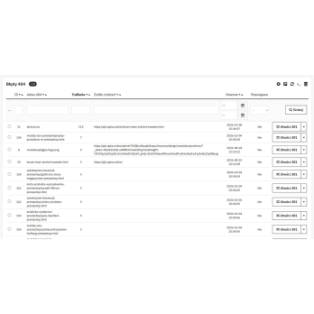 Logger 404 e redirect con un clic