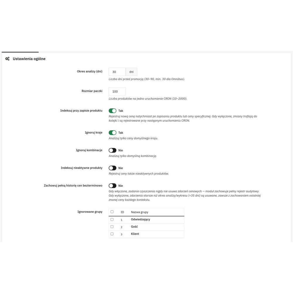 Storico prezzi e prezzo più basso prima della promozione - Modulo PrestaShop