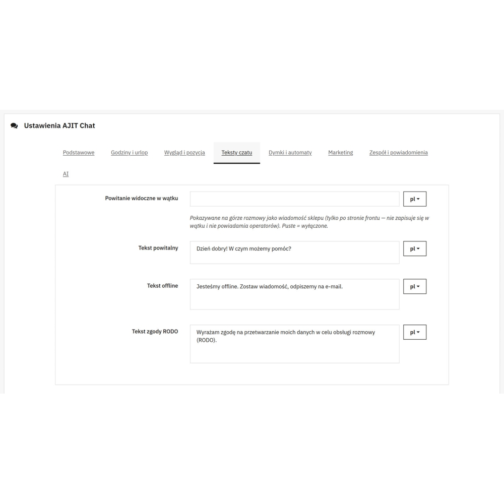 Chat en direct - contact client et remises - Module PrestaShop