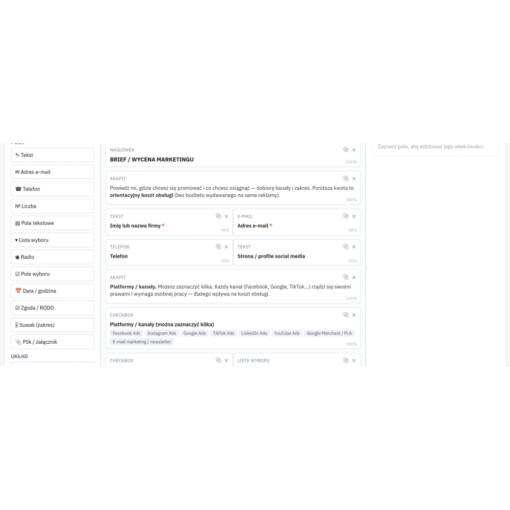 Creador de formularios - campos y lógica condicional - Módulo PrestaShop