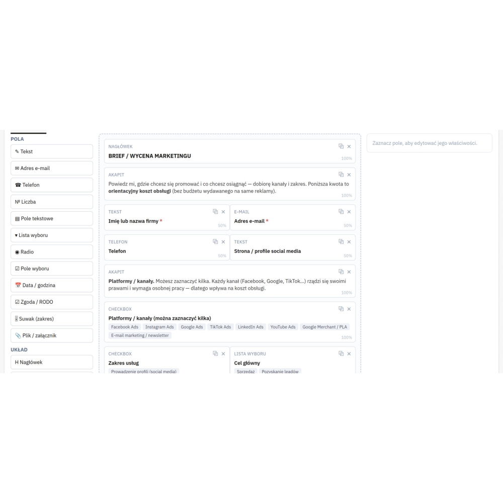 Créateur de formulaires - champs et logique conditionnelle - Module PrestaShop
