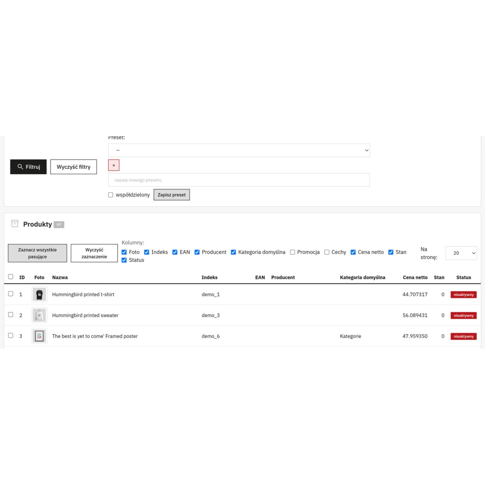 Édition de produits en masse - Module PrestaShop