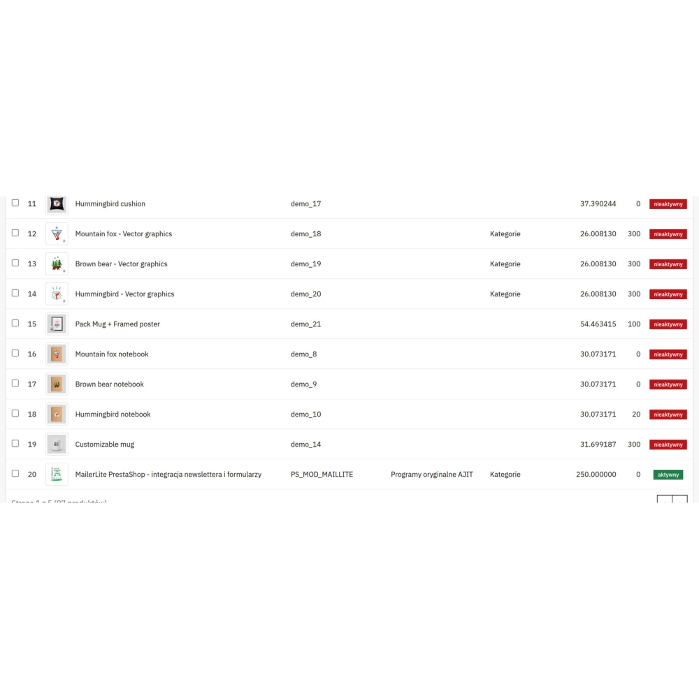 Modifica prodotti in massa - Modulo PrestaShop