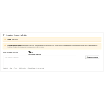 Formulaires et popups MailerLite
