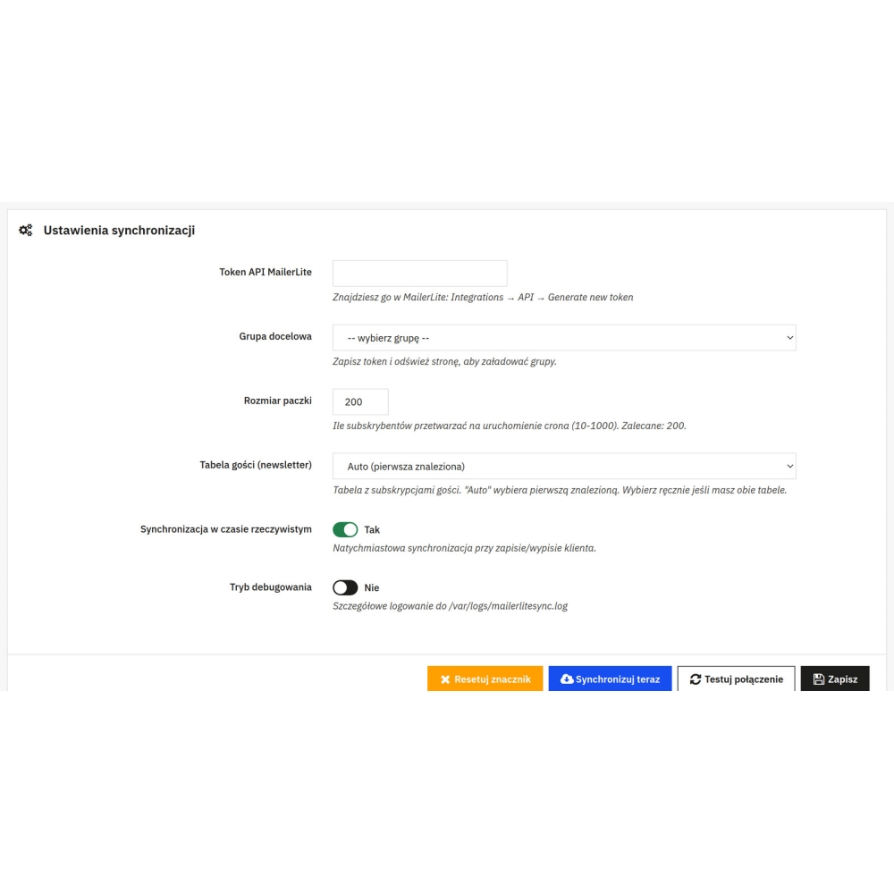 Intégration MailerLite newsletter et formulaires - Module PrestaShop