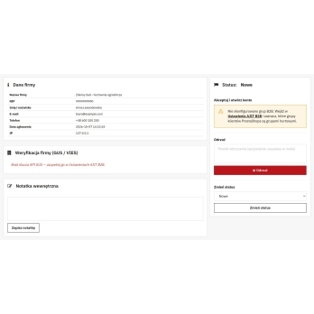Registro y aprobación