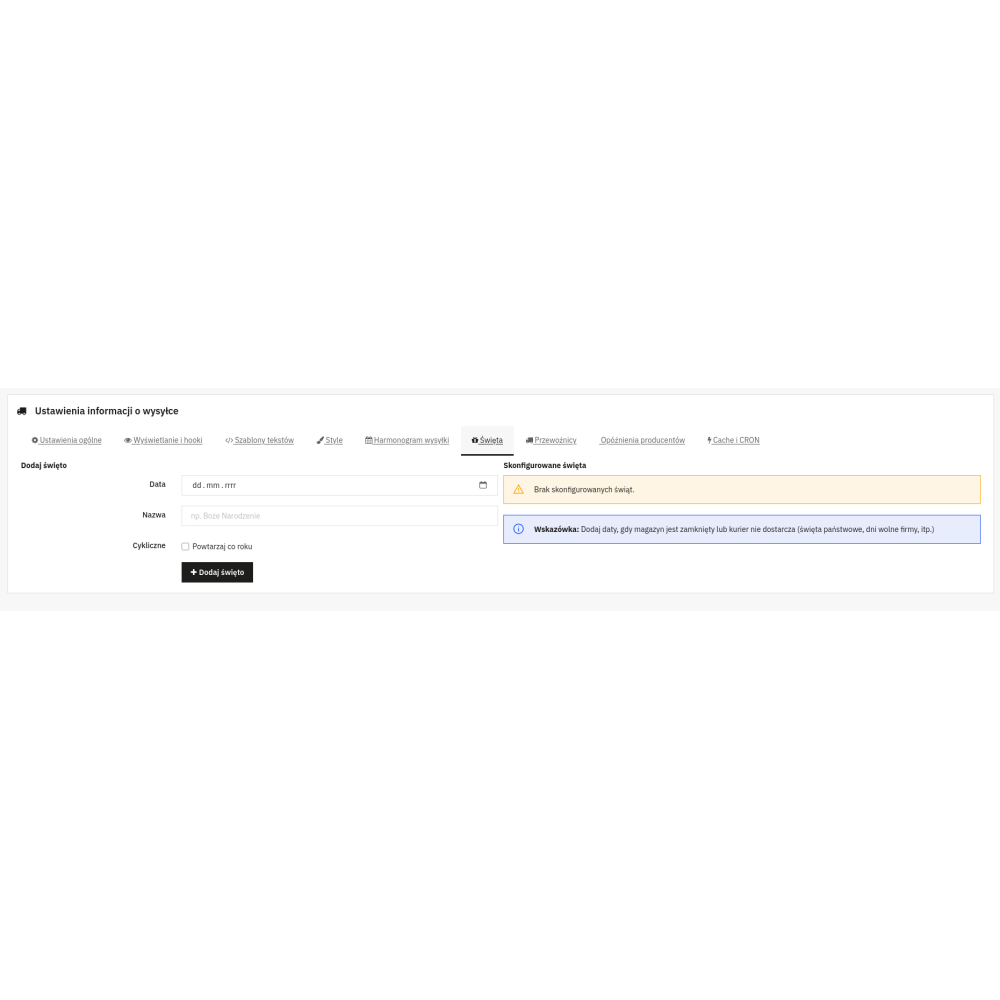 Coste de envío y fecha de entrega - Módulo PrestaShop