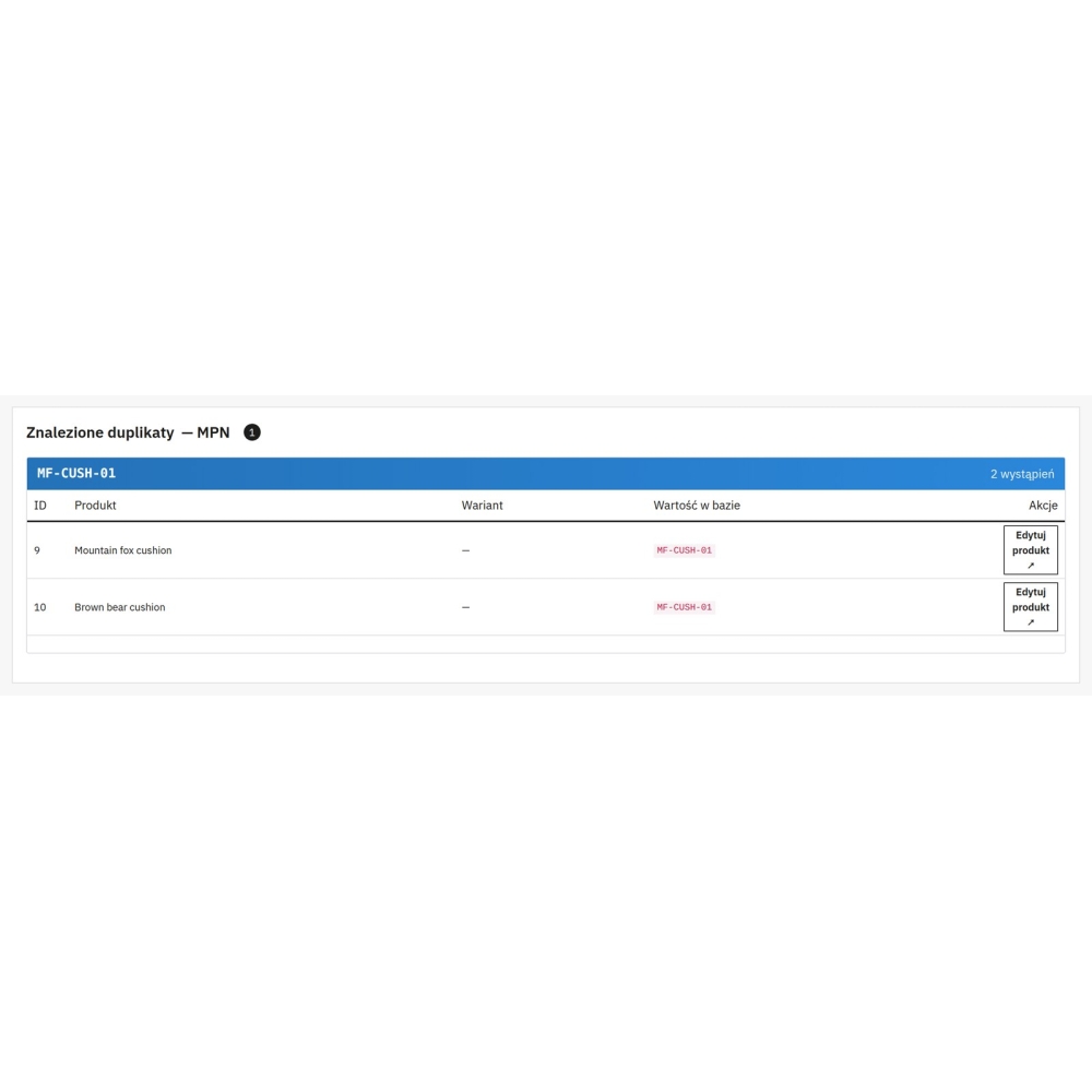 Doppelte SKU, EAN und MPN finden - PrestaShop-Modul