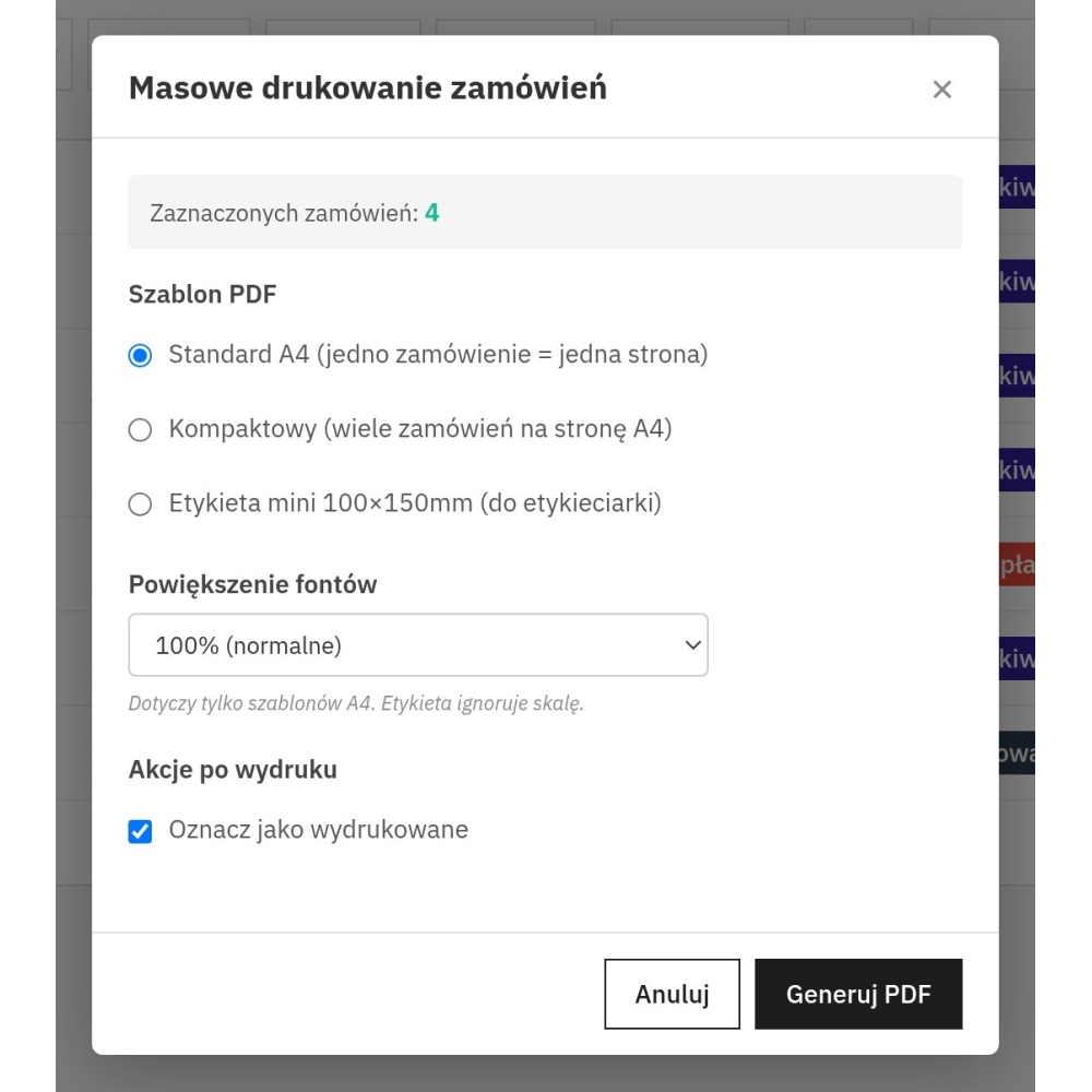 Impresión masiva de pedidos en PDF - Módulo PrestaShop