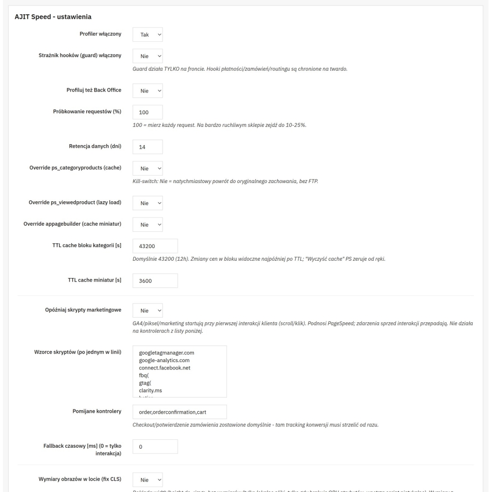 Diagnóstico de rendimiento y perfilador de módulos - Módulo PrestaShop