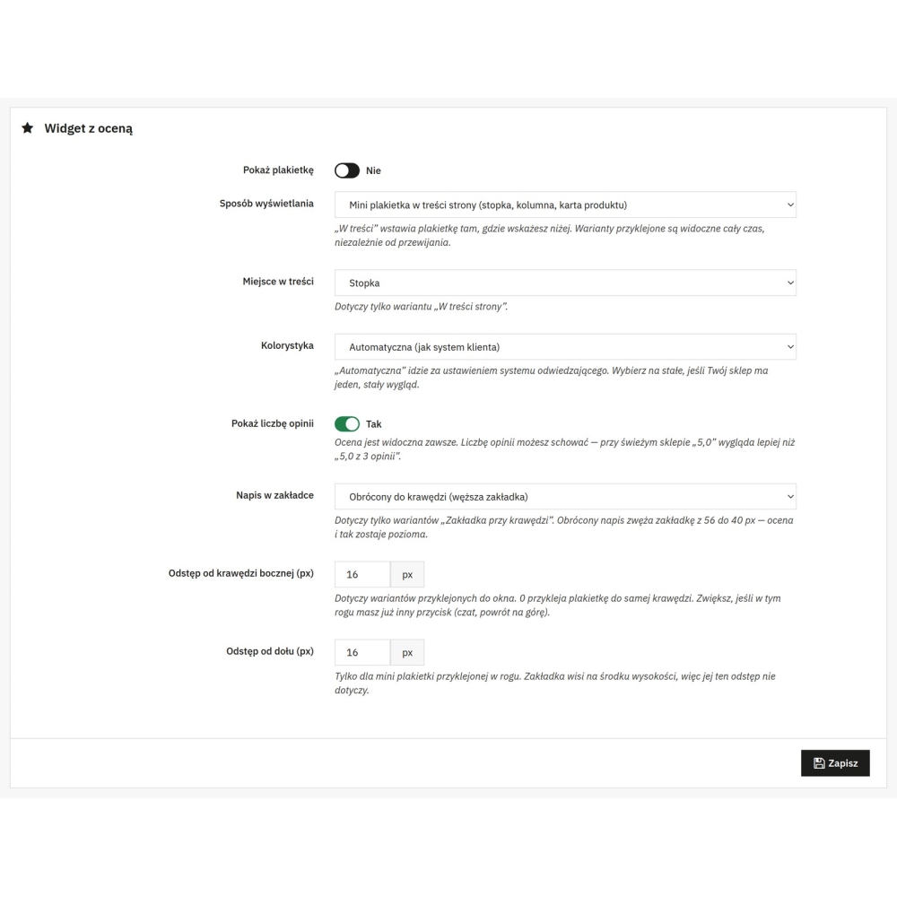 Opiniones tras la compra - integración con nasze-sklepy.pl - Módulo PrestaShop