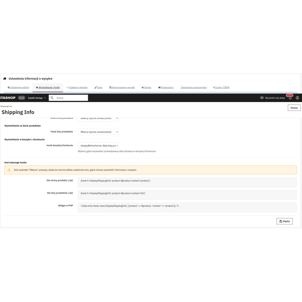 Coste de envío y fecha de entrega - Módulo PrestaShop