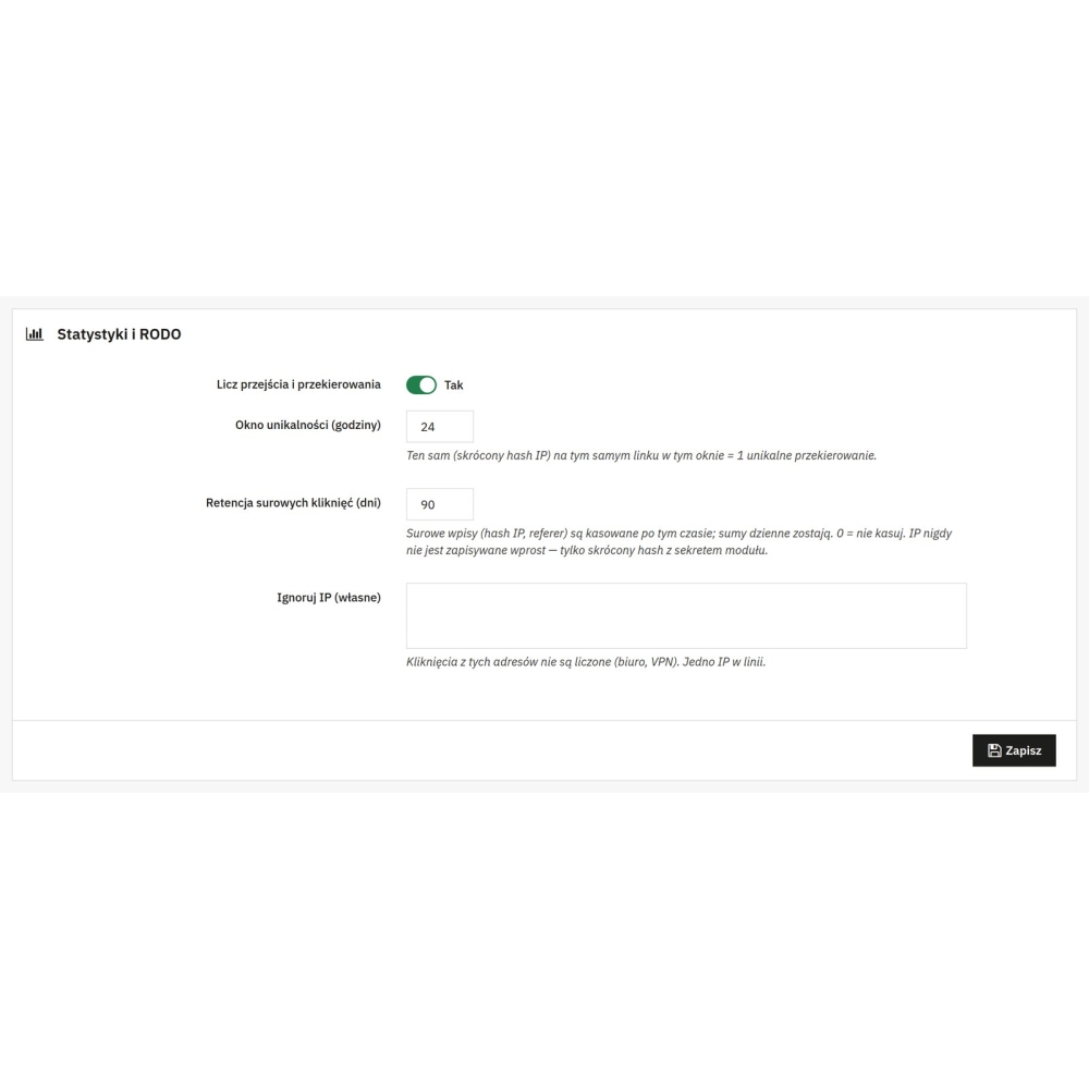 Liens externes - redirections et statistiques - Module PrestaShop