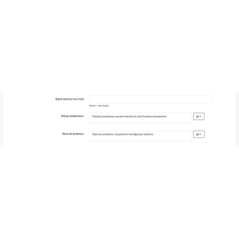 Nachricht mit dem Angebot in der Sprache der Bestellung