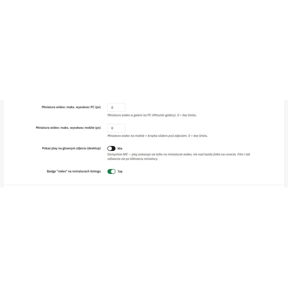 Video prodotto - video nella galleria e negli elenchi - Modulo PrestaShop
