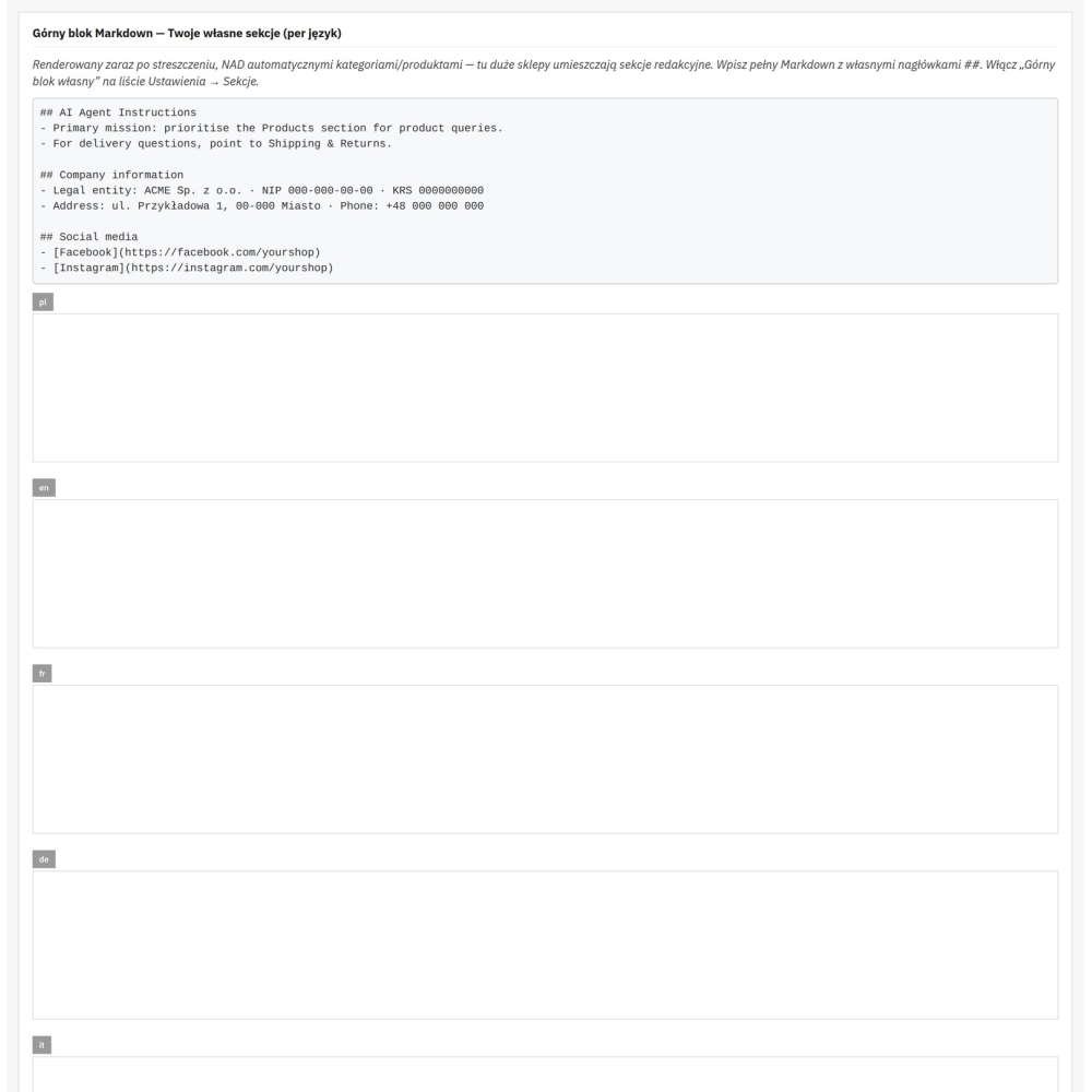 Generatore llms.txt per PrestaShop - catalogo per AI