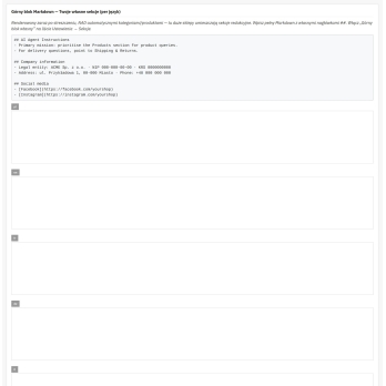 Catalogo e sezioni