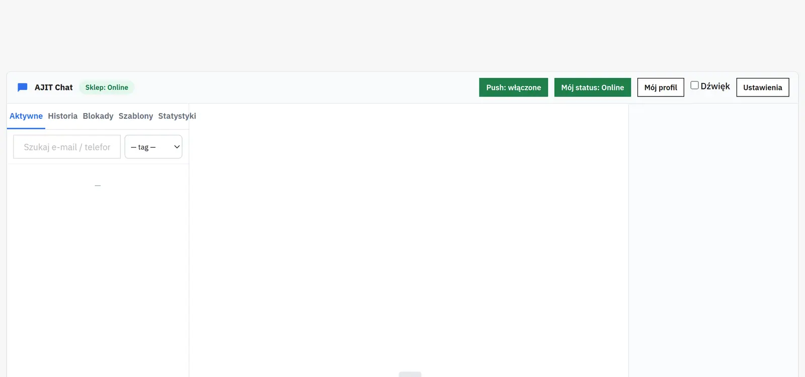 Chat en direct avec panneau opérateur