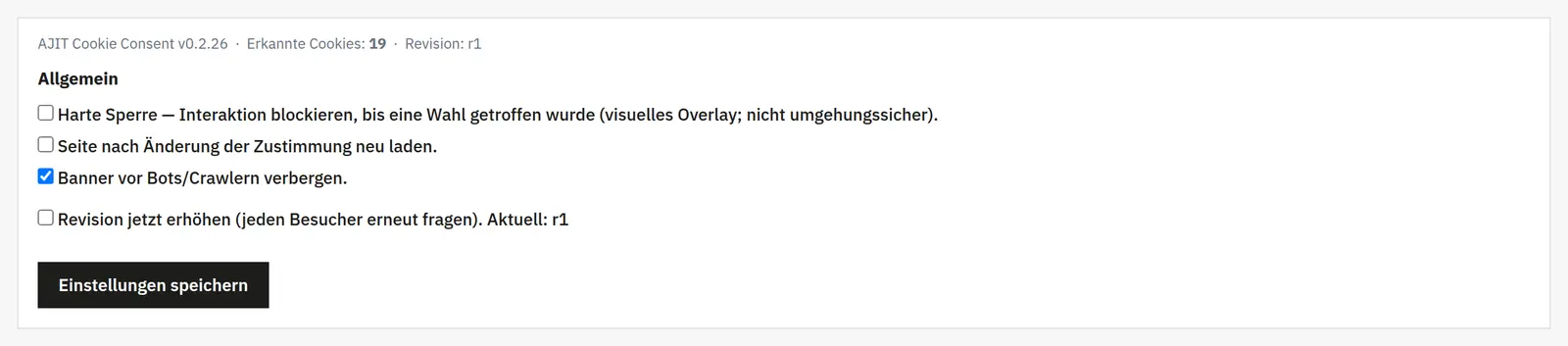 Allgemeine Einstellungen