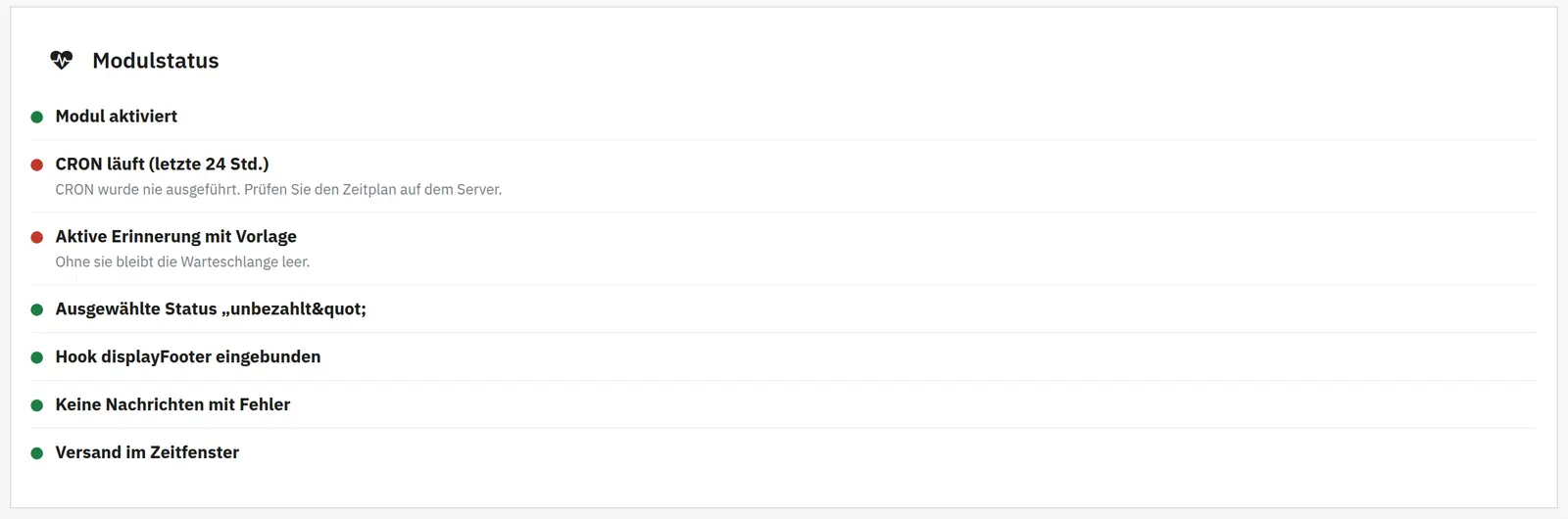 Durch CRON ausgelöste Versandwarteschlange