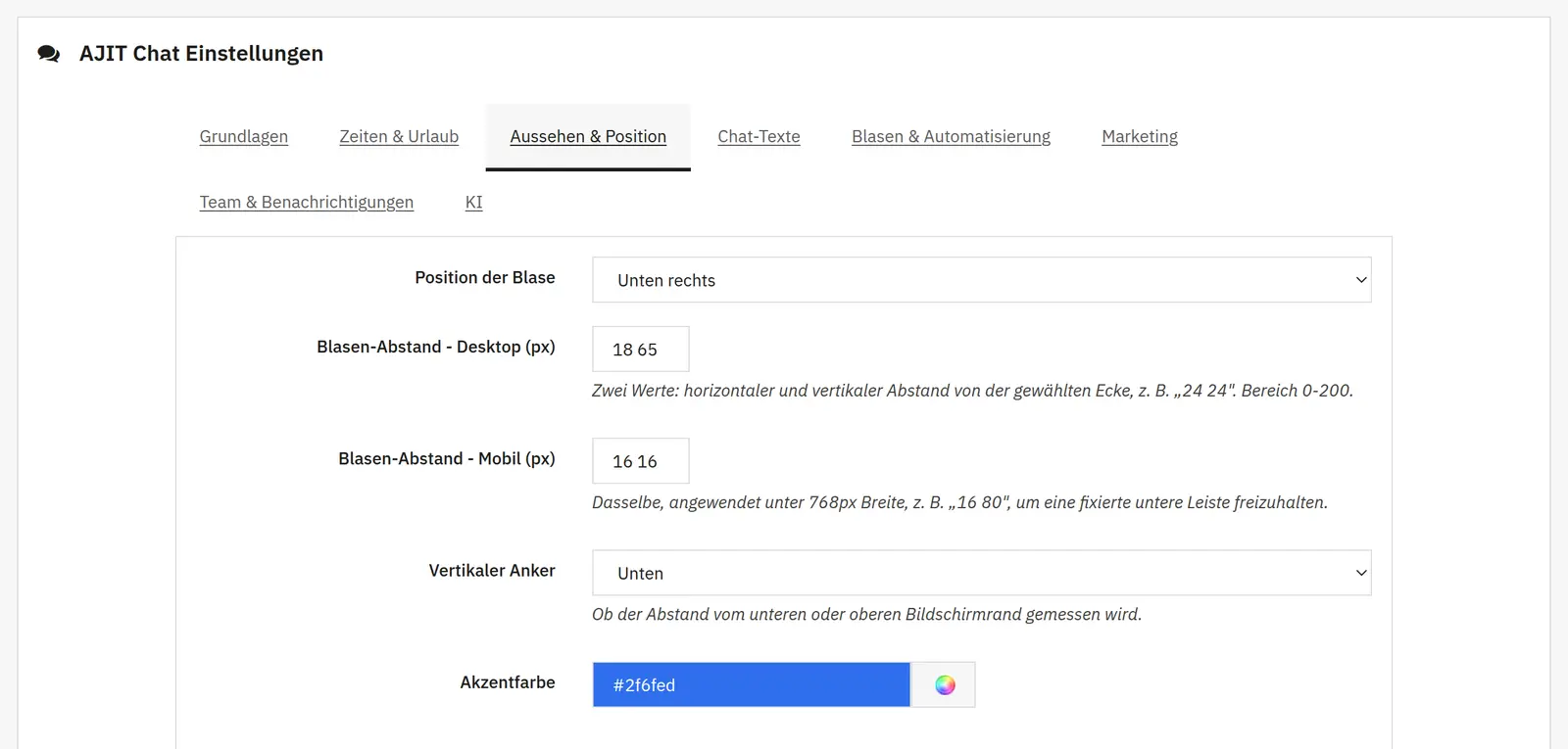 Aussehen und Datenschutz