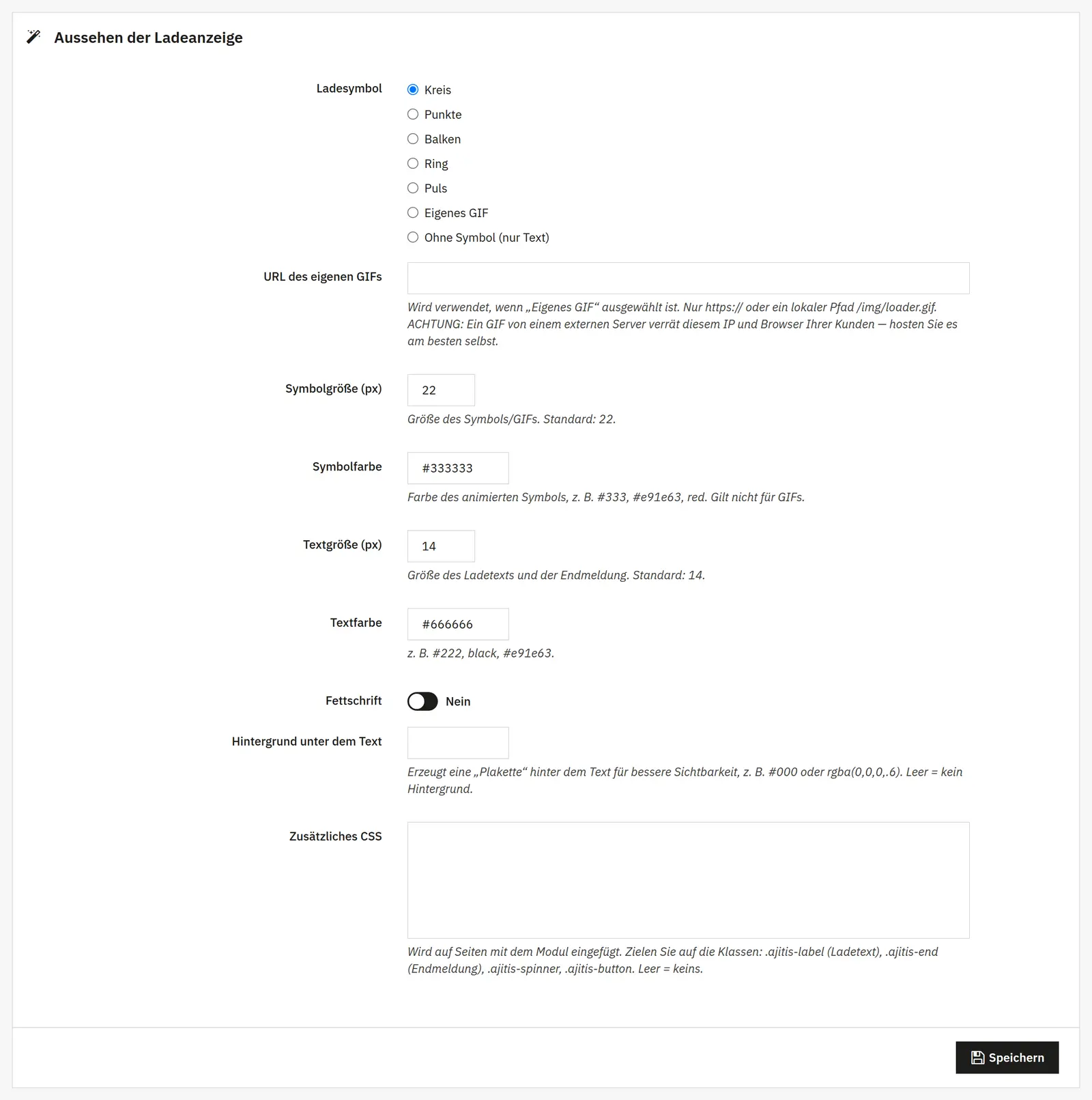Anpassung der Meldungen
