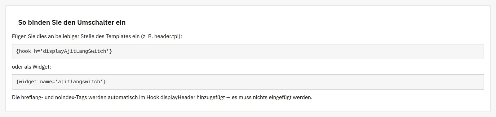 Domain-Umschalter als echte Links