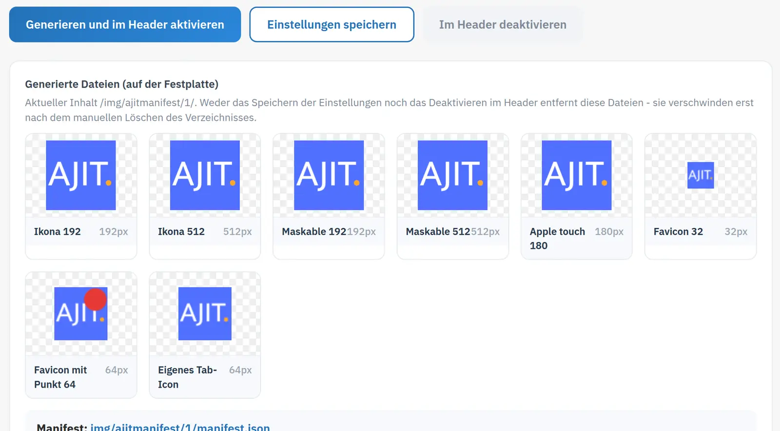 Icons aus einem einzigen Logo