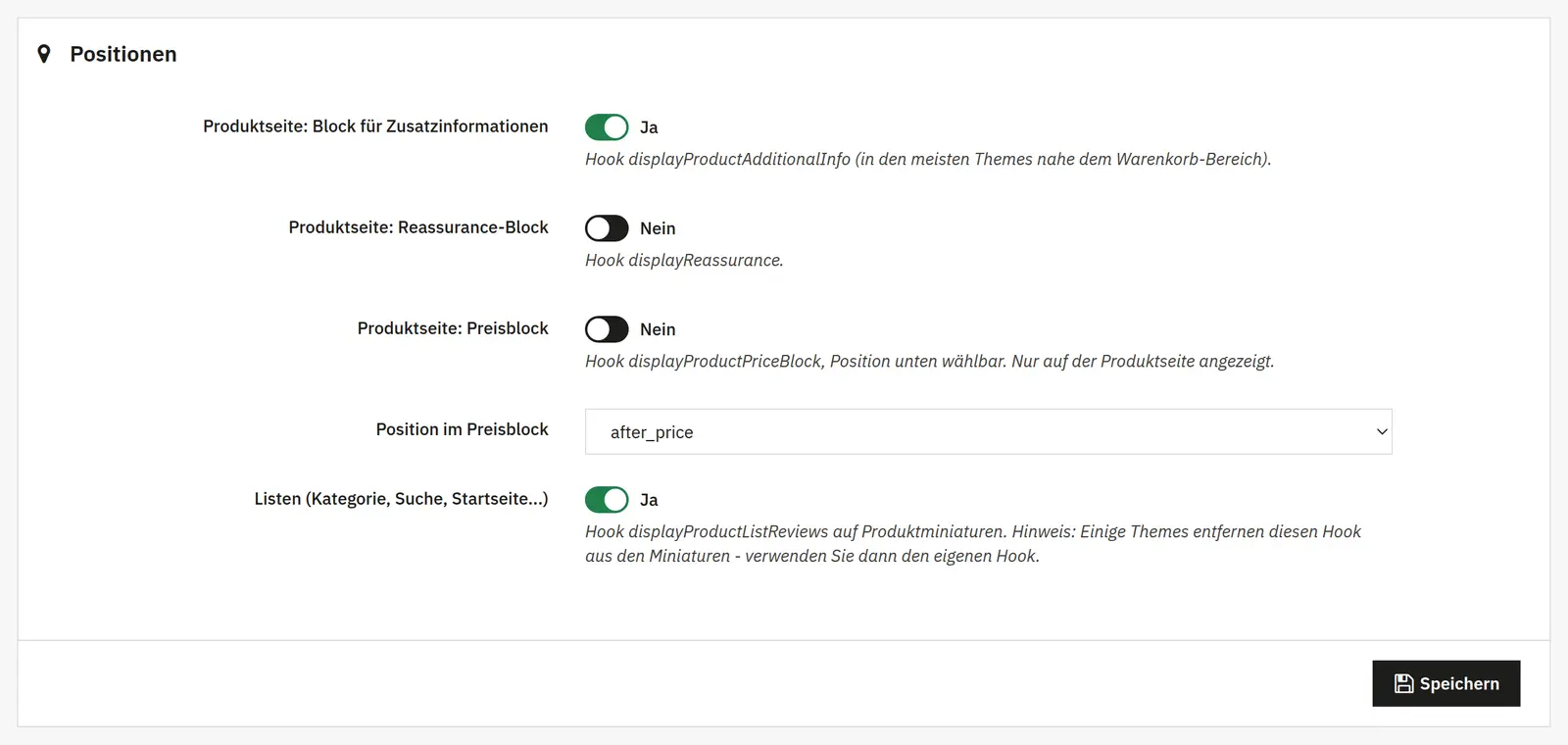Zähler auf Produktseiten und in Listen