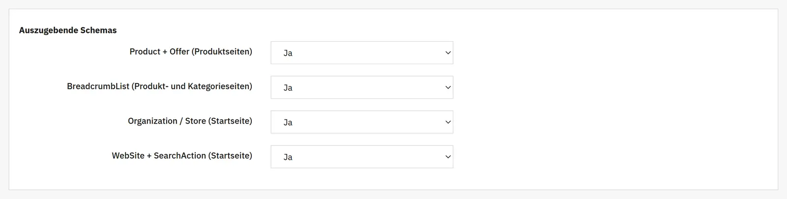 Breadcrumb für die Navigationsstruktur