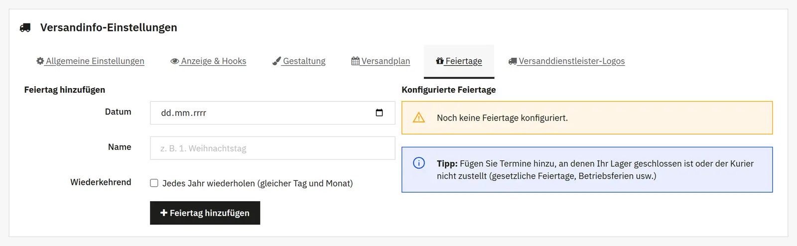 Berücksichtigen Sie Betriebspausen