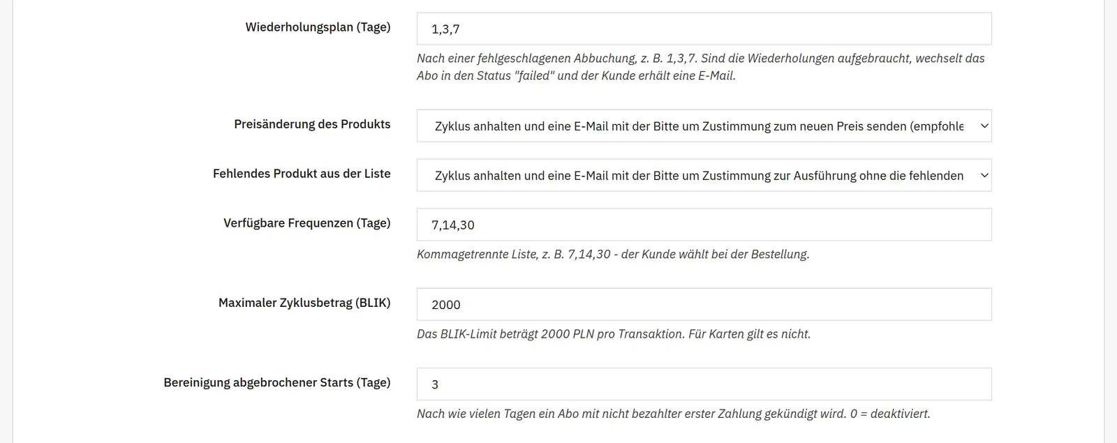Zyklusregeln