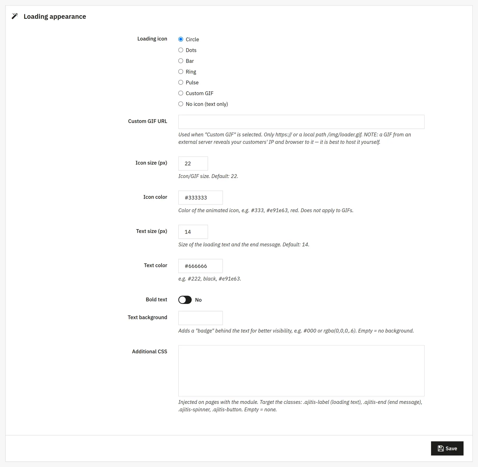 Message customization