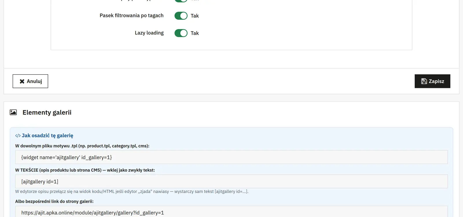 Visualizzazione delle foto