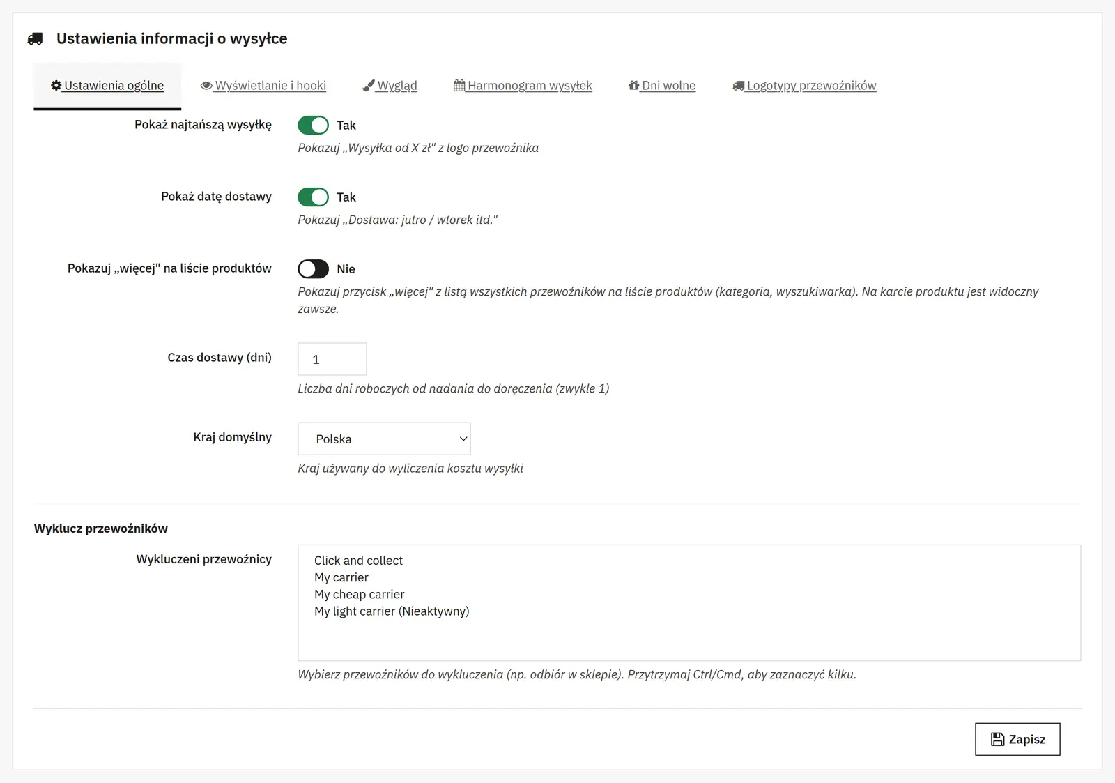 Choisissez les informations visibles pour le client