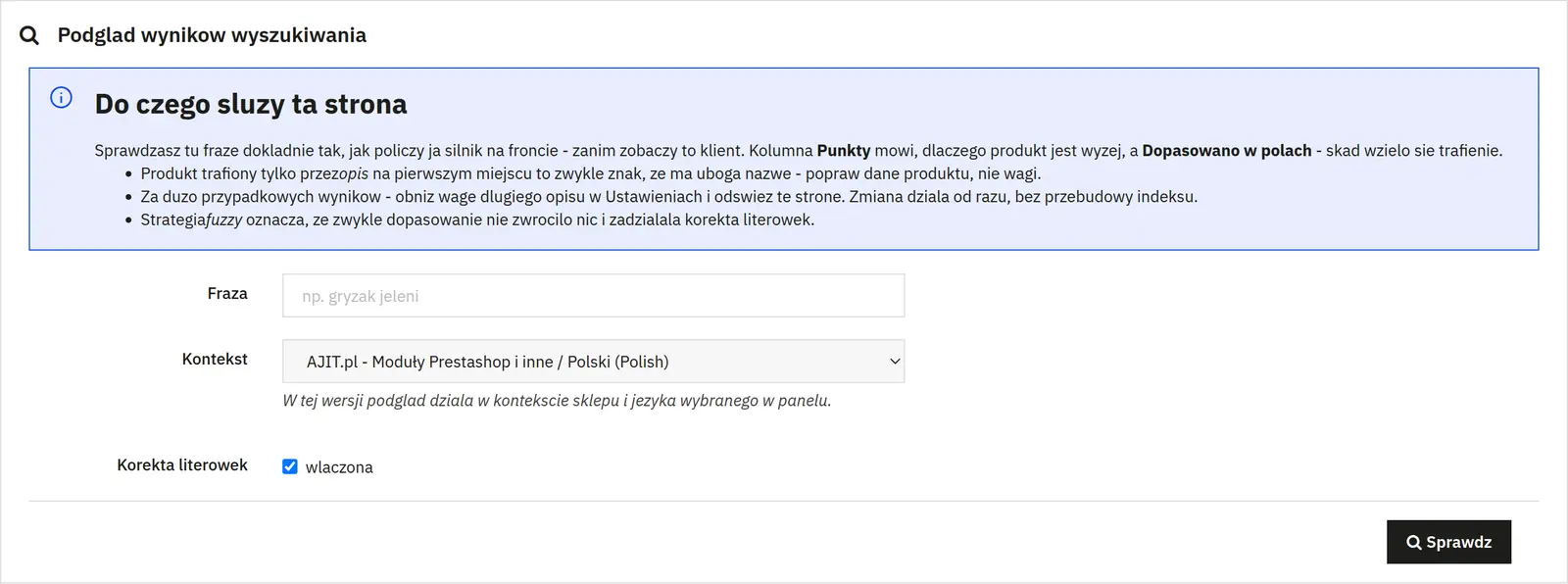 Mise en route du moteur de recherche